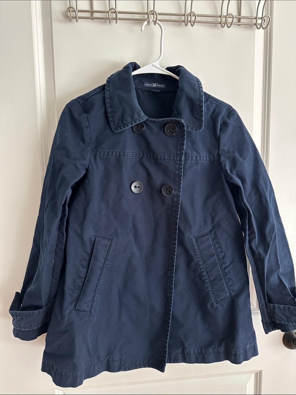 GAP Navy Double-Breasted Peacoat